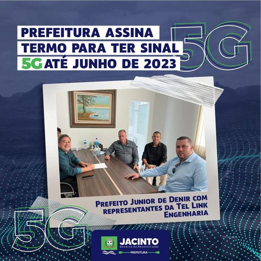 A Prefeitura Municipal de Jacinto firmou parceria com a empresa Tel Link Engenharia para implantação