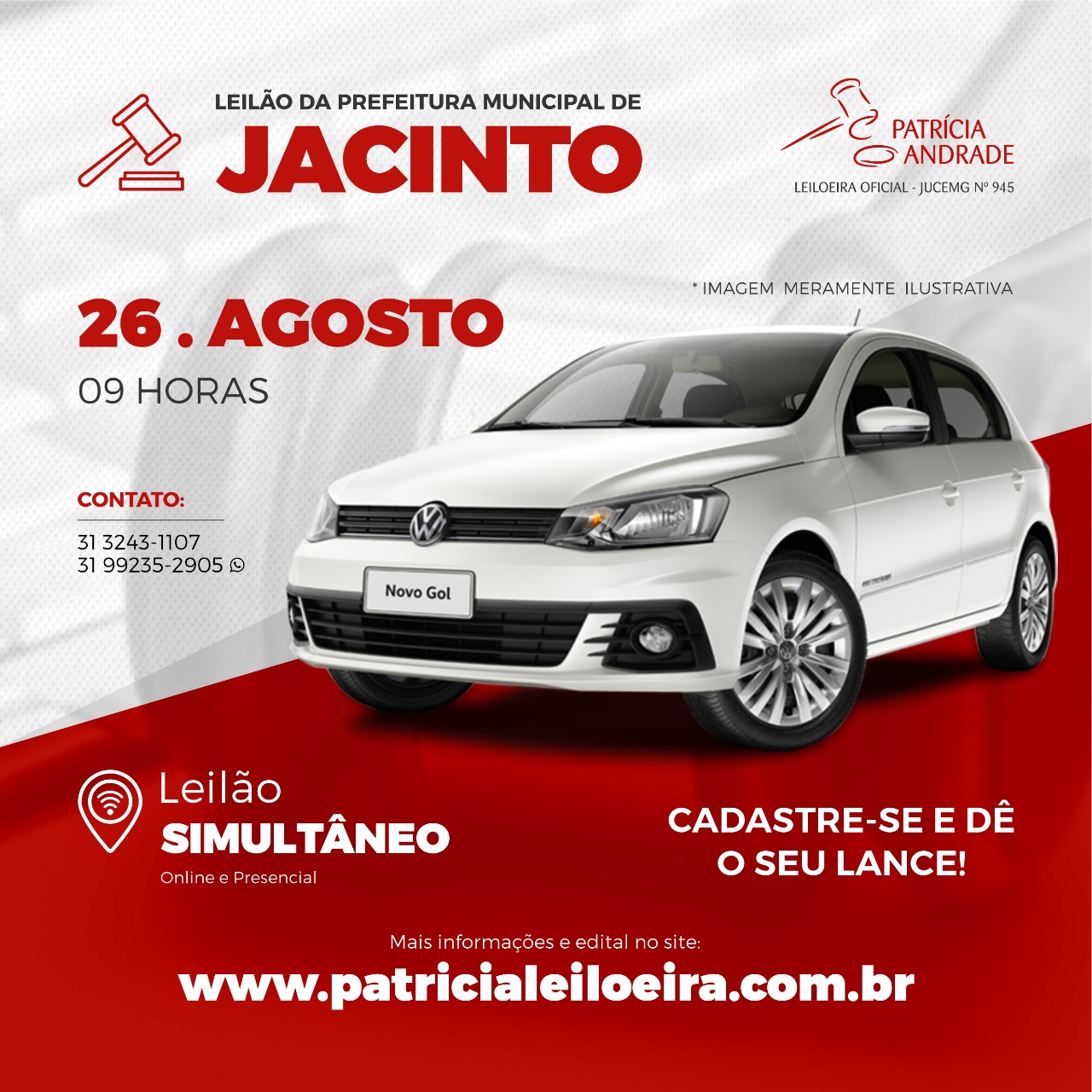 Prefeitura de Jacinto promove leilão de veículos e maquinários 